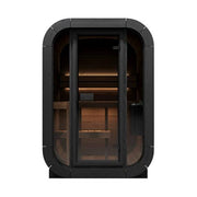 SaunaLife CL3G Cube Sauna full front view glass door
