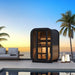 SaunaLife CL3G Cube Sauna outdoor front view