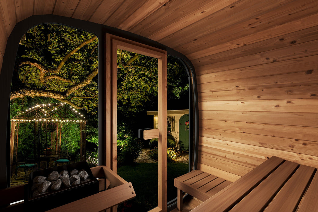 SaunaLife Cube Outdoor Inside View