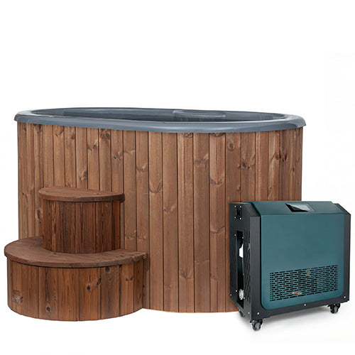 SaunaLife Model S2NC Immersion Tub and Combination Water Chiller/Heater, Natural | 2-Persons