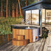 S4N wood fire hot tub outside