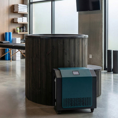 SaunaLife Model S1BC Immersion Tub and Combination Water Chiller/Heater, Black | 1-Person