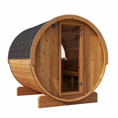 SaunaLife Model E7W Sauna Barrel  Side Angle