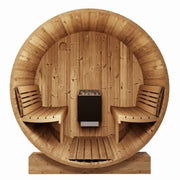 SaunaLife Model E7 Barrel Sauna interior view 