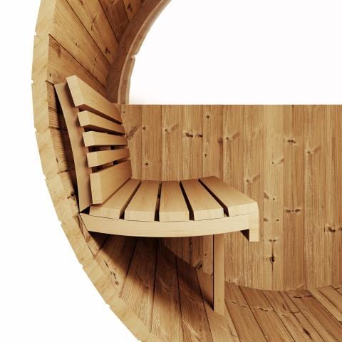 SaunaLife Model E8W Sauna Barrel Inner Side Sit Designs