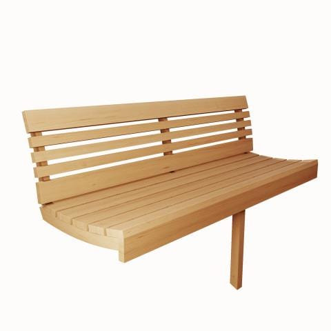SaunaLife Model E8W Sauna Barrel bench Details