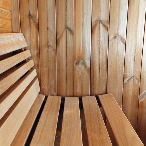 SaunaLife Model E8 Sauna Barrel Closeup Bench