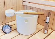 SaunaLife White Bucket and Ladle