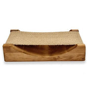 SaunaLife Alder Wood Headrest with Cloth Neck Front
