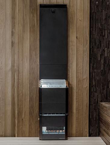 Saunum AIR 7 WiFi Sauna Heater Package with Saunum AirIQ Wifi Display and Sauna Stones