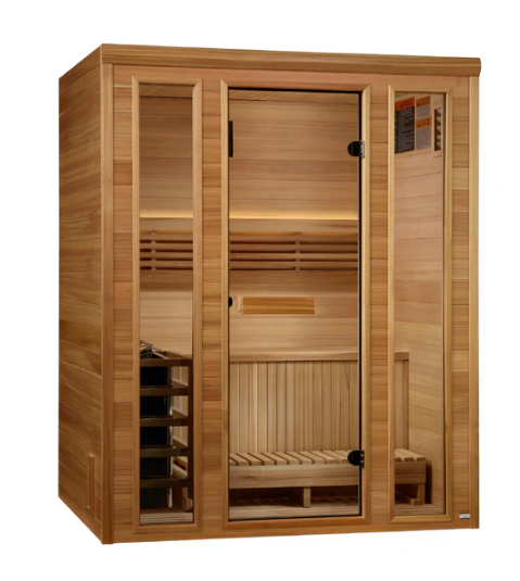 Golden Designs Traditional Steam Sauna – Pacific Premium Clear Cedar | GDI-7030-01 / Andermatt | 3 Person