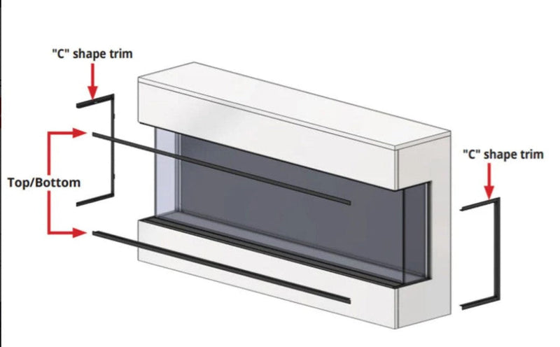 Modern Flame 5 Piece Trim Kit for LPM-4416V2- 44"