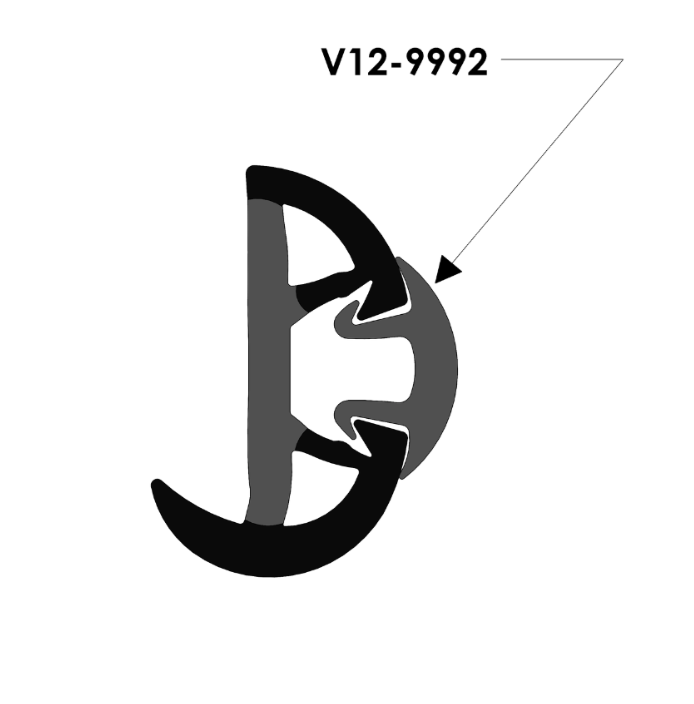 TACO SuproFlex Rub Rail Kit w/Flex Vinyl Overlay Insert - 2"H x 1-1/4"W x 80'L - Black w/Black Insert [V11-9993BBK80-2]