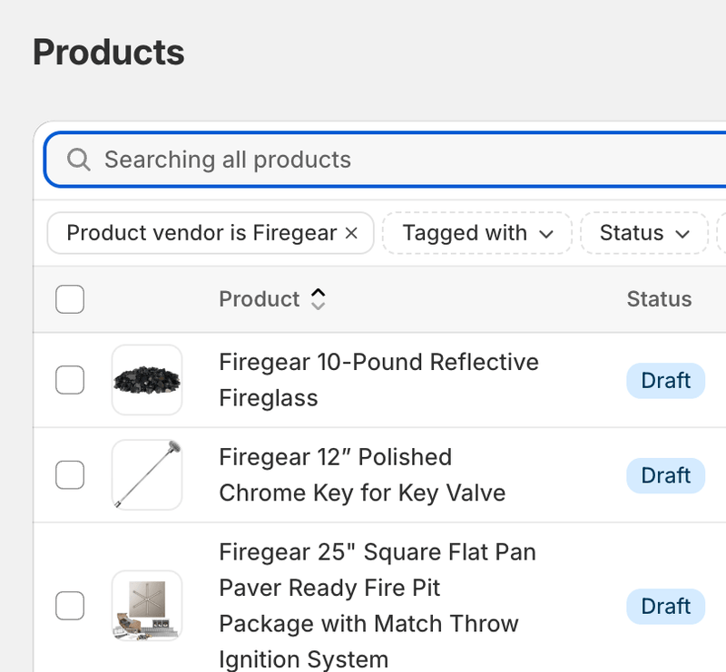 Firegear 25" Square Flat Pan Paver Ready Fire Pit Package with Match Throw Ignition System