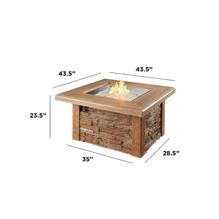 Outdoor Greatroom Sierra Square Gas 43.5" Fire Pit Table