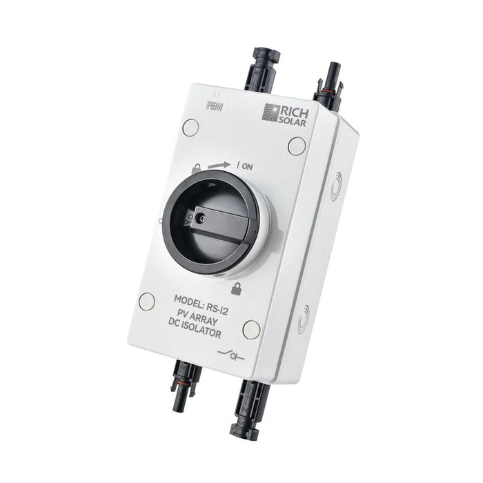 Rich Solar PV DC Quick Disconnect Switch | Solar Array DC Quick Disconnect Switch | 1500 Volt 32 Amp | 2 Pole 1 String | Easy to Install