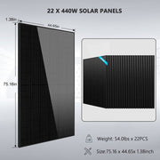 Solar Panel Dimensions 22 pcs