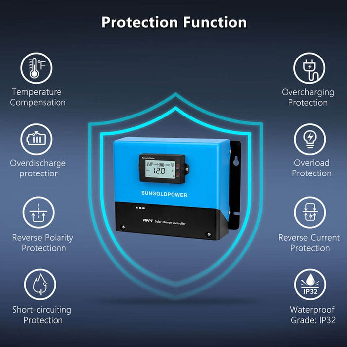 SunGold Power MPPT Solar Charger Controller Function