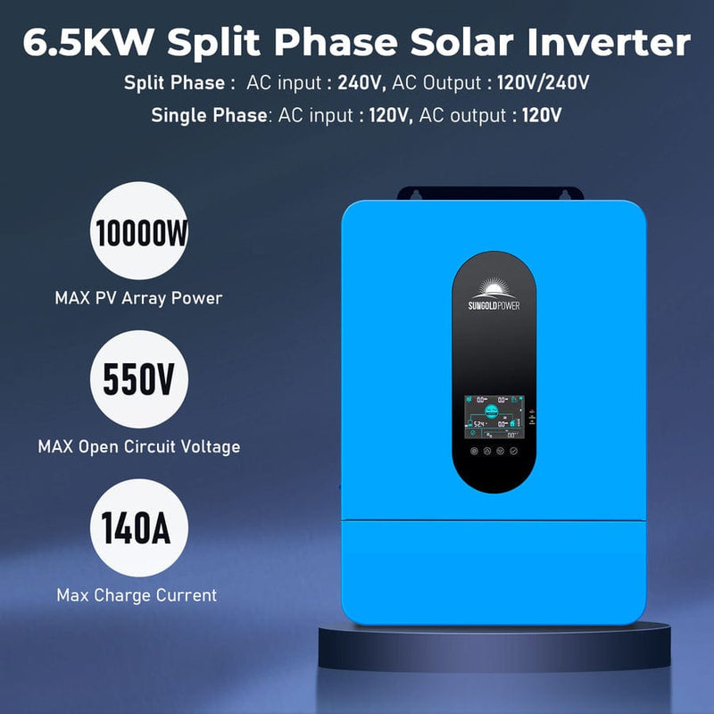 Solar Inverter 6.5KW Split Phase Max Power
