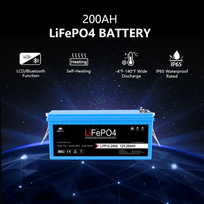 SunGold Power Solar Panel LifePO4 Battery Functions