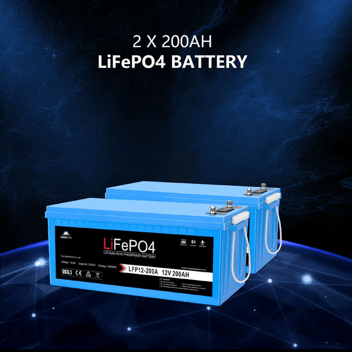 SunGold Power Inverter Batteries 2 pcs 200AH