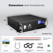 SunGold Power Server Rack Dimensions and accessories