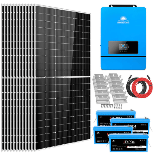 SunGold Power Complete Solar Kit and accessories