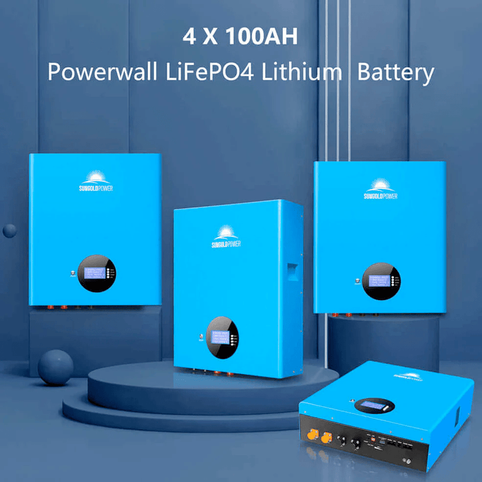 SunGold Power Lithium Batteries 4 pcs 100AH