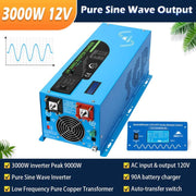 SunGold Power Off Grid Solar Kit 3000W Inverter Pure Sine Wave Output