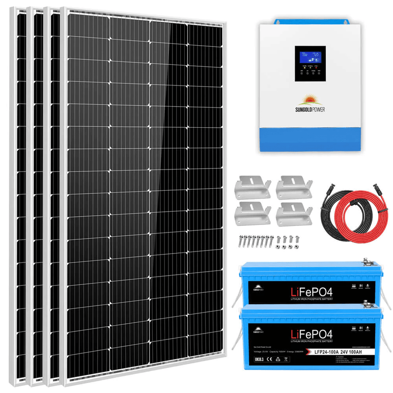 SunGold Power Solar Kit and accessories