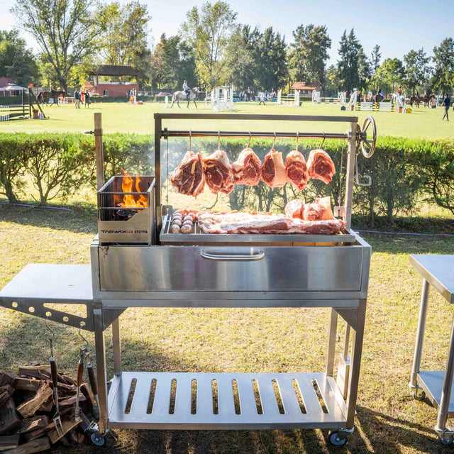Tagwood BBQ Santa Maria Grill for Open Fire Stainless Steel 4 Grilling Surfaces with Firebox | BBQ03SS