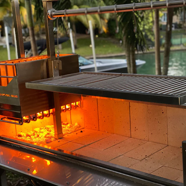 Tagwood BBQ Santa Maria Grill for Open Fire Stainless Steel 4 Grilling Surfaces with Firebox | BBQ03SS
