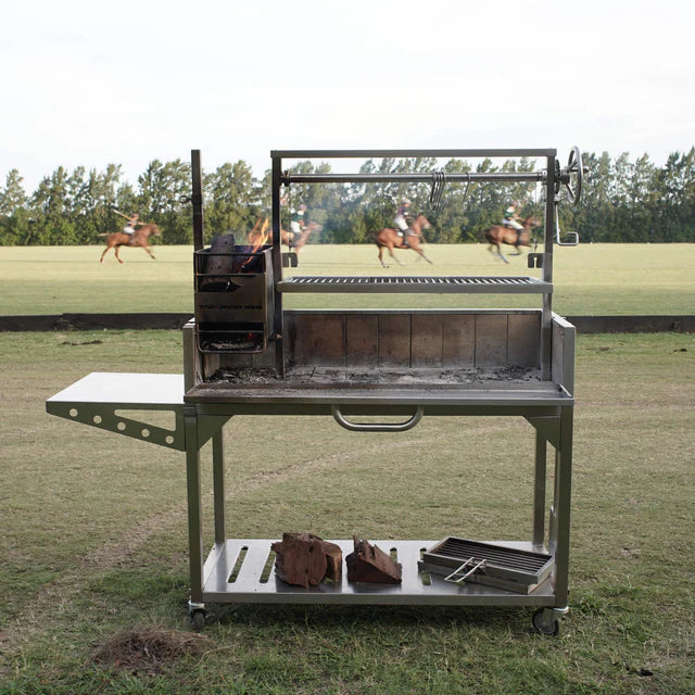 Tagwood BBQ Santa Maria Grill for Open Fire Stainless Steel 4 Grilling Surfaces with Firebox | BBQ03SS
