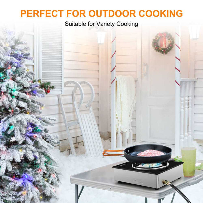 Camplux 9,500 BTU Propane Single Burner Camp Stoves with Auto Ignition