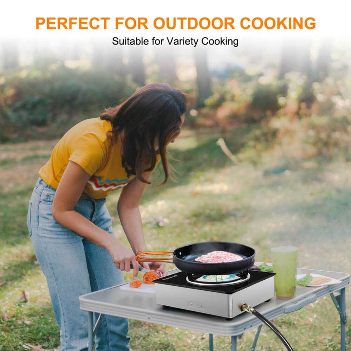 Camplux 9,500 BTU Propane Single Burner Camp Stoves with Auto Ignition