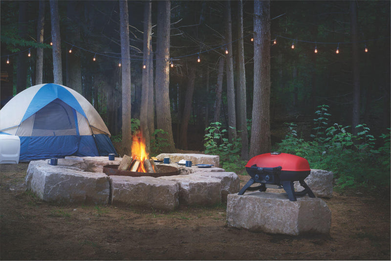 Napoleon TravelQ 285 Portable Propane Gas Grill with Griddle- Red