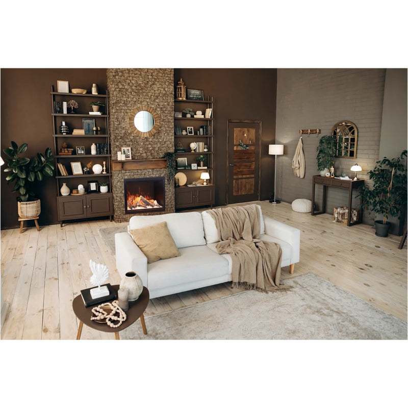 Amantii Traditional Lumina 33" Indoor/Outdoor Built-In Smart Electric Fireplace