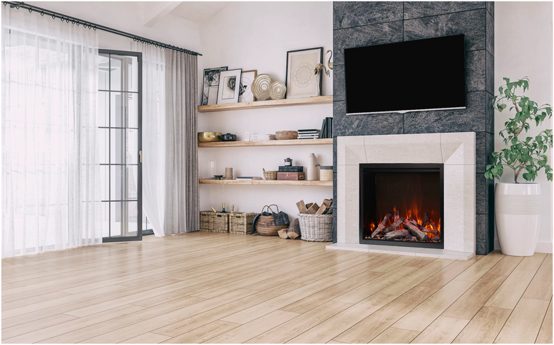 Amantii Traditional Lumina 33" Indoor/Outdoor Built-In Smart Electric Fireplace