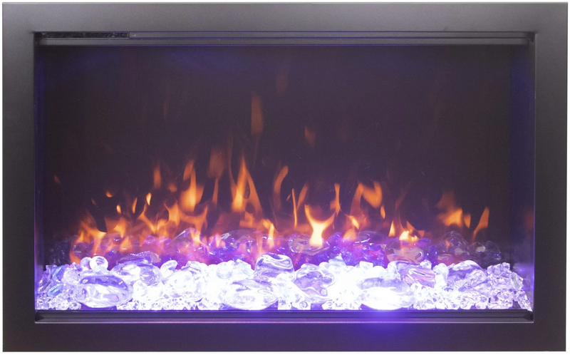 Amantii Traditional Lumina 33" Indoor/Outdoor Built-In Smart Electric Fireplace