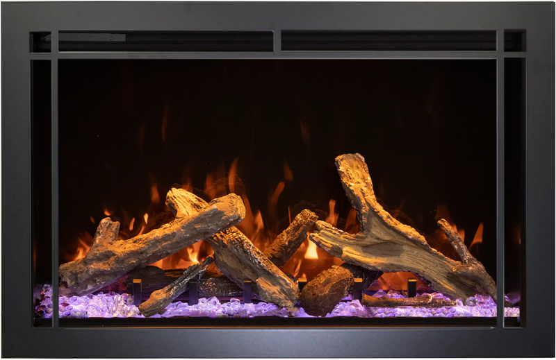 Amantii Traditional Lumina 33" Indoor/Outdoor Built-In Smart Electric Fireplace