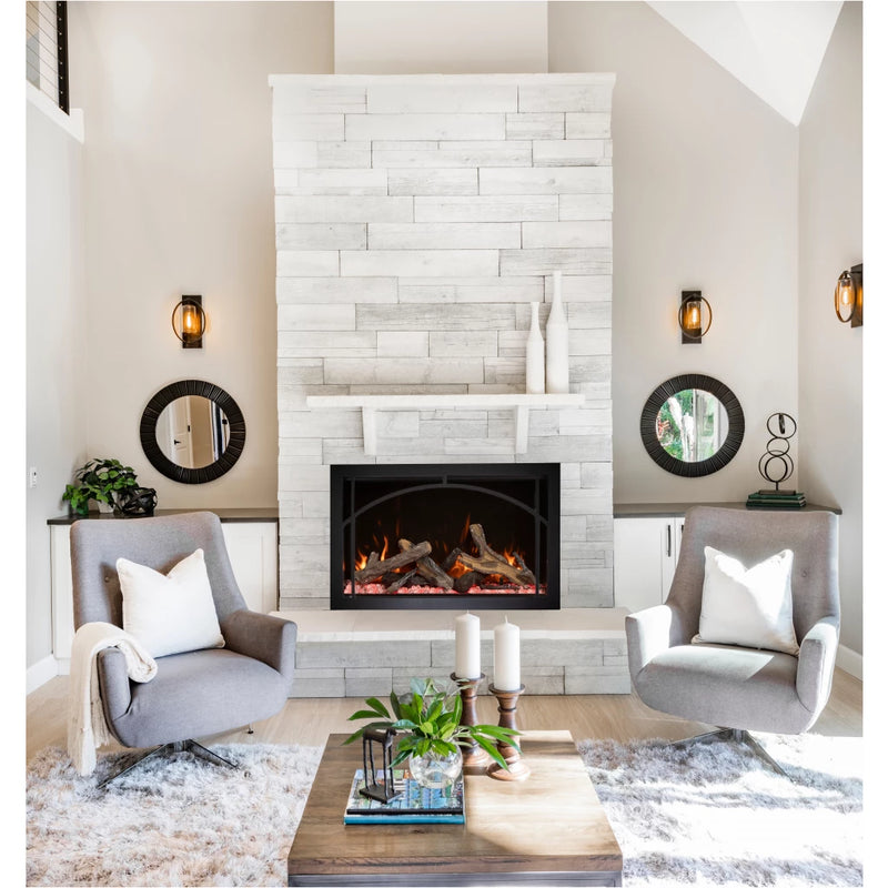 Amantii Traditional Lumina 33" Indoor/Outdoor Built-In Smart Electric Fireplace