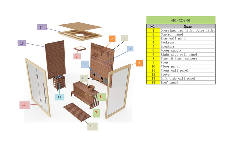 Golden Designs Hanko Traditional Sauna – Canadian Red Cedar Interior | GDI-7202-01 / Hanko | 2-3 Person