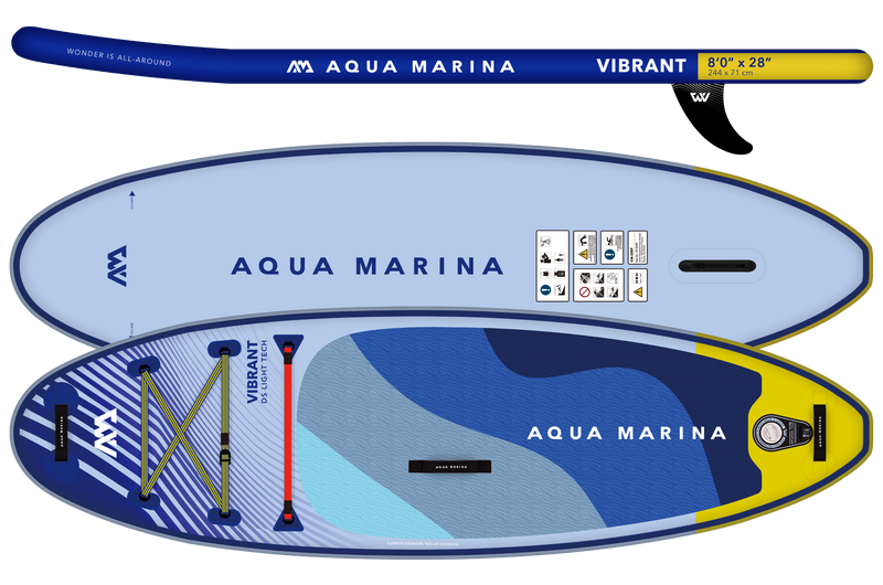 Aqua Marina VIBRANT YOUTH SERIES Size 8'0" Inflatable Paddle Board