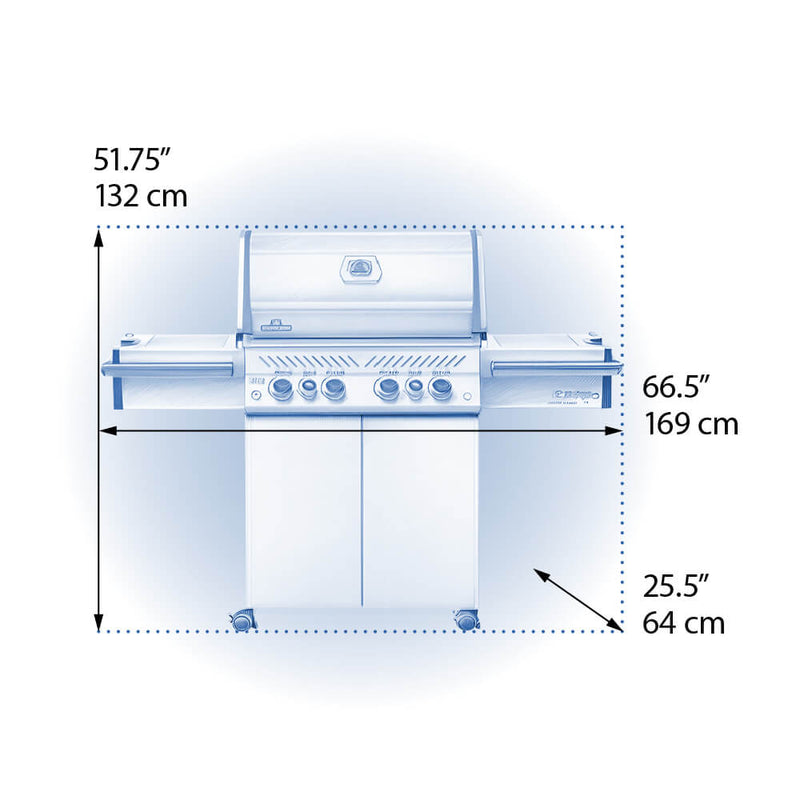 Napoleon Prestige PRO™ 500 RSIB Gas Grill with Infrared Rear & Side Burners