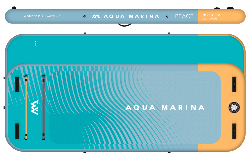 Aqua Marina PEACE FITNESS SERIES Size 8'2" Inflatable Paddle Board