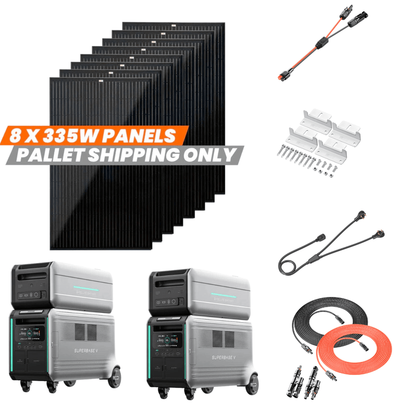 Zendure SuperBase V4600 Solar Generator Kit | 7,600W 120/240V Output | 18.4kWh Battery Capacity + 2680W of Solar PV