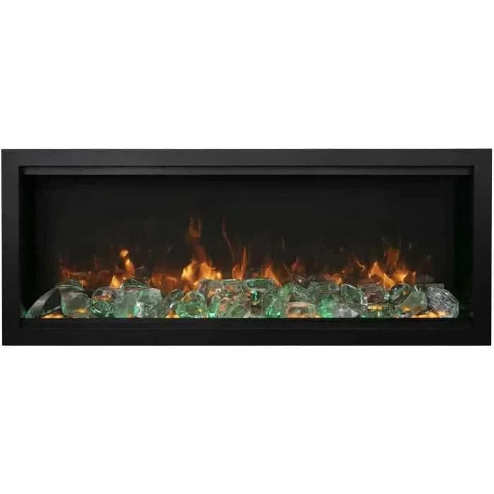 Amantii Symmetry Xtra Tall Bespoke Indoor/Outdoor Linear Built-In Electric Fireplace