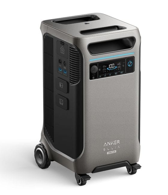 Anker SOLIX F3800 Plus Portable Power Station Solar Generator (6000W | 3840Wh) with Gas Adapter
