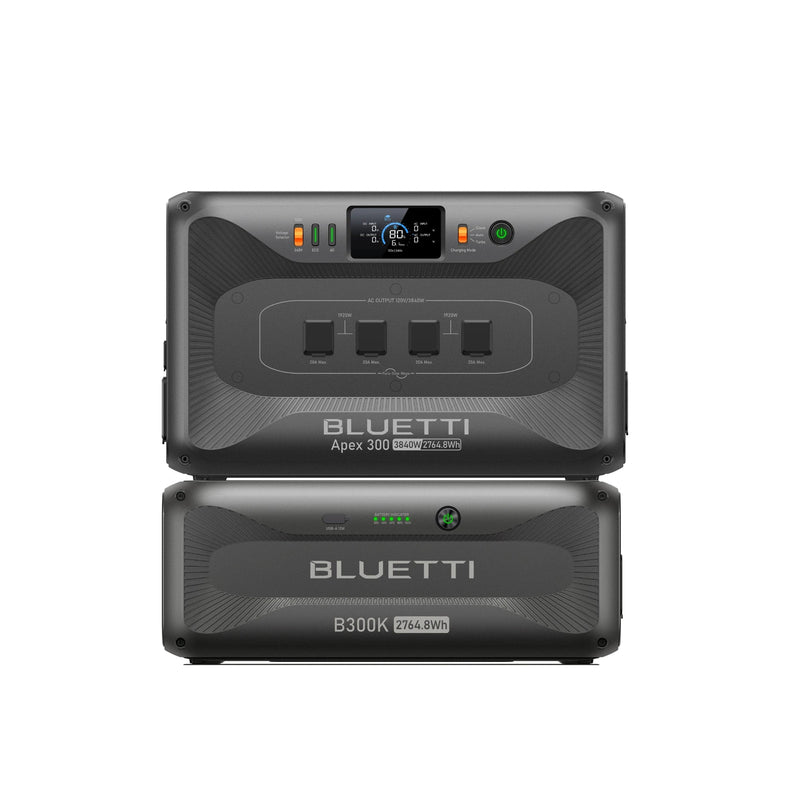 Bluetti Apex 300 Versatile Solar Generator Power Station (3,840W | 2,764.8Wh) + B300K Expansion Battery (2764.8Wh)