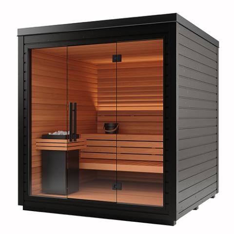 Auroom Mira L Outdoor Modular Cabin, Black | 5 Persons
